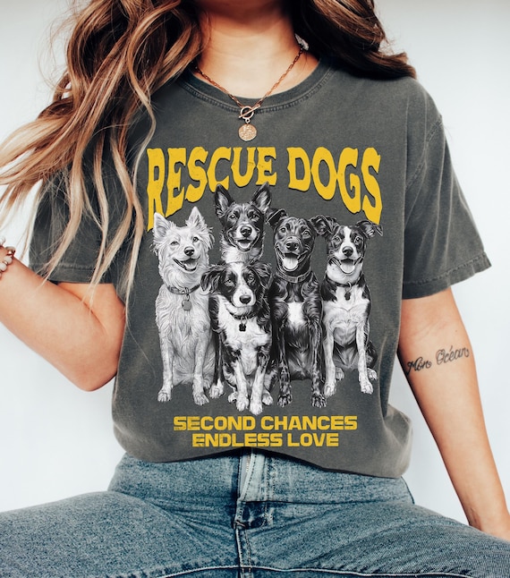 Rescue Dogs Comfort Colors Shirt, Adopt Dog Shirt, Unisex Tee, Dog