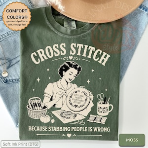 Cross Stitch Shirt Funny Cross Stitch Gift for Stitcher Counted Cross Stitch Tee Embroidery Hoop Shirt Cross Stitch Lover Humor Tee