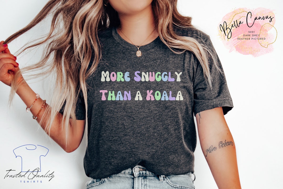 Koala Tshirt, Animal Lover Gift, Cute Cuddle Apparel, Unique Zoo Finds