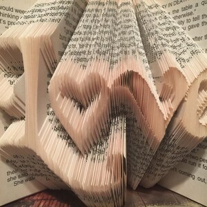 Love Folded Book Art