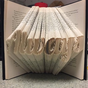 Custom Folded Book Art. Up to 6 characters. You tell me what you want!