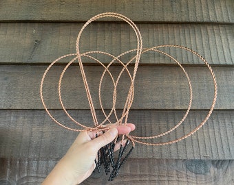 Twisted Copper Trellis Bundle- 6 Trellises varying in size and shape