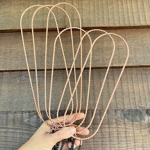 Twisted Copper Oval Trellis- Set of 6- 3 trellises 8x3- 3 trellises 10x3