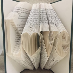 Custom Folded Book Art. Up to 6 characters. You tell me what you want image 3