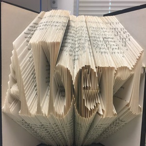 Custom Folded Book Art. Up to 6 characters. You tell me what you want image 4