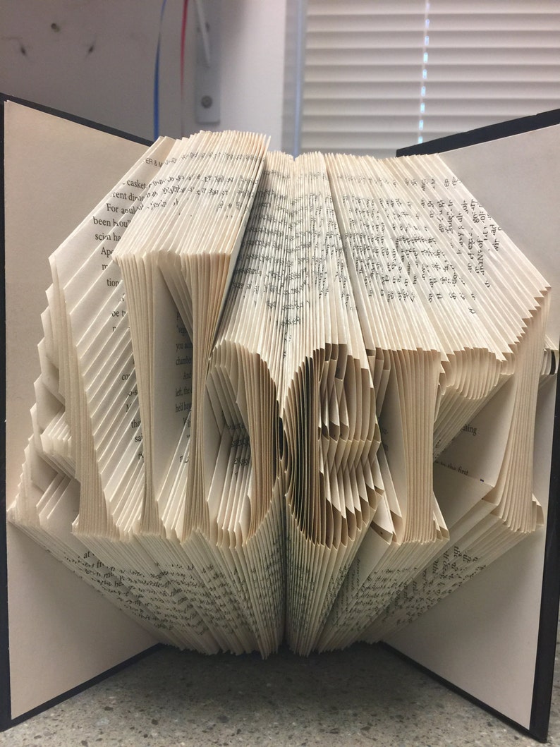 Custom Folded Book Art. Up to 6 characters. You tell me what you want image 4