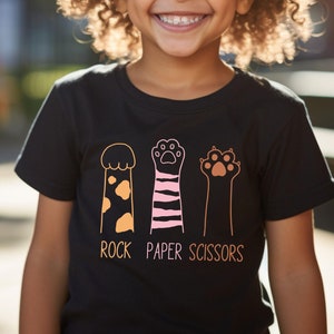 Rock Paper Scissors Shirt, Cat Paw Sweatshirt, Gift For Cat Lover, Funny Cat Pow Sweater, Cat Lover Gift Hoodie, Cute Cat Crewneck