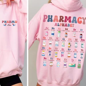 Pharmacy Alphabet Shirt,Custom Pharmacist Technician Hoodie,Pharmacist Technician Sweatshirt,Pharmacy Tech ABCs of Filling Prescription Meds