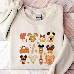 Disney Fall Treats Sweatshirt, Mickey Snacks Shirt, Holiday Gift, Disney Thanksgiving, Mickey Thanksgiving,Disney Fall Vibes,Fall Gift Women