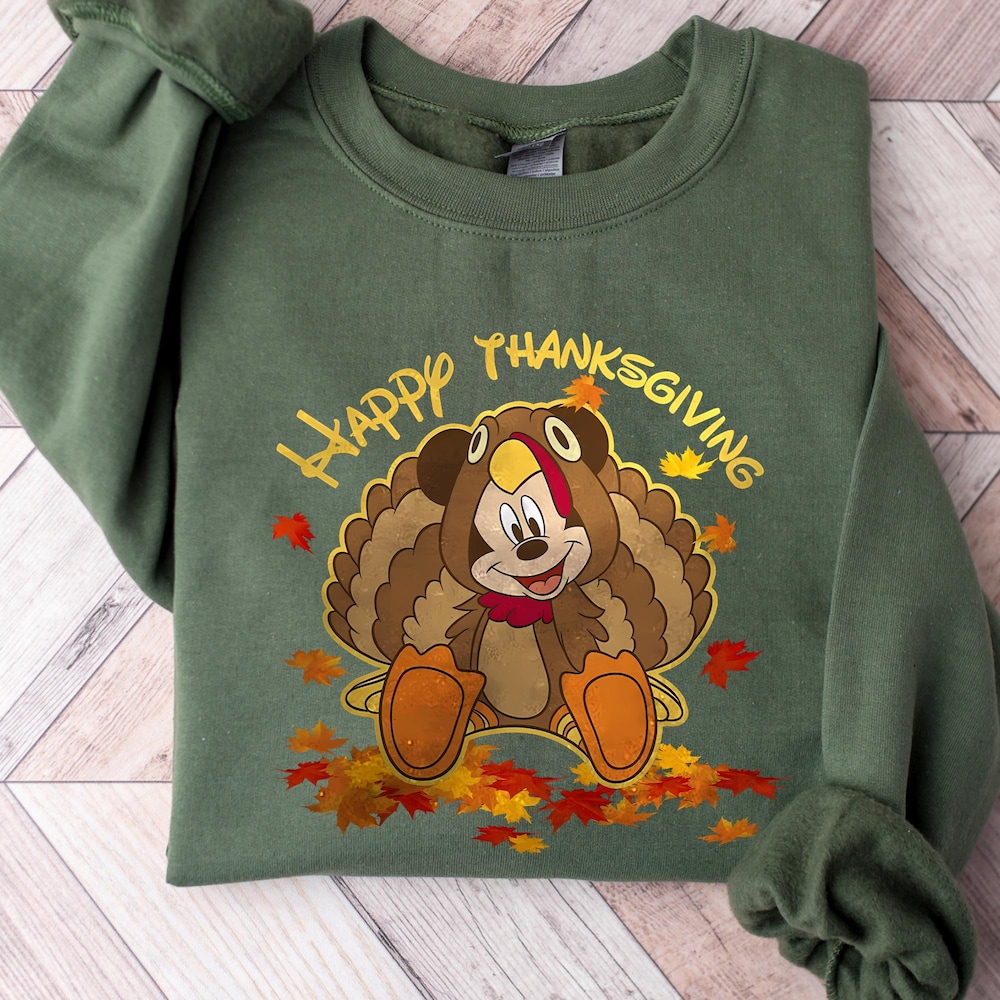 Happy Thanksgiving Sweatshirt, Happy Thanksgiving Mickey Shirt,Thanksgiving Turkey Shirt,Thanksgiving Gift,Disney Thanksgiving,Turkey Mickey