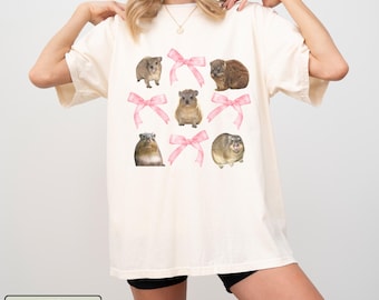 Shirt klipdas, klipdashoorn meme, schreeuwende klipdas, klipdaskop T-shirt, grappig schattig shirt, shirt dier coquette, klipdassenklipdas, Awawa-dier voor haar, Awawa-meme