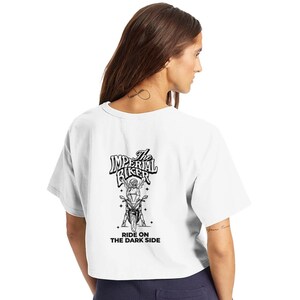 Black Vintage Imperial Women&#39;s Cropped Heritage Crewneck T-Shirt | Champion T453W