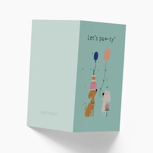 Carte d'anniversaire pour chien Cadeau drôle pour amoureux des chiens Carte de fête animal Carte de voeux pour chien