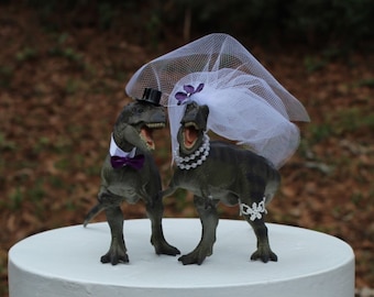 Adorno para tarta de dinosaurio, adorno para tarta de boda de animales, adorno para tarta de T-Rex, adorno para tarta de animales prehistóricos, adorno para tarta de boda