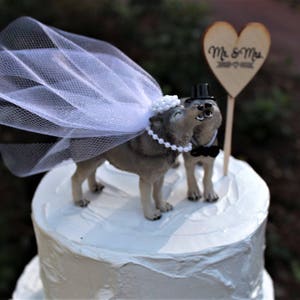 Wolf Wedding Cake Topper, Animal Cake Topper, Timberwolf Cake Topper, Winter, Bride, Groom, Rustic, Woodland, Wildlife