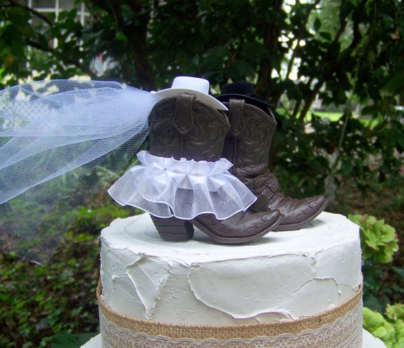 Boot Rustic Cake Topper His And Her Western Cowboy Etsy