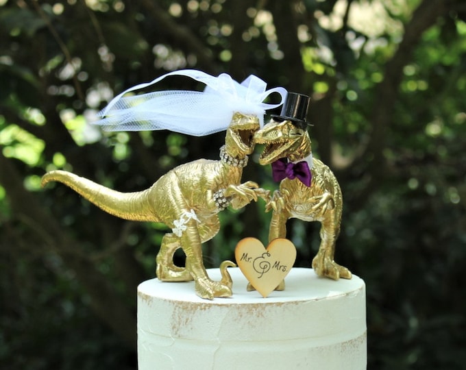 Dinosaur Wedding Cake Topper, Velociraptor Cake Topper, Dinosaurs