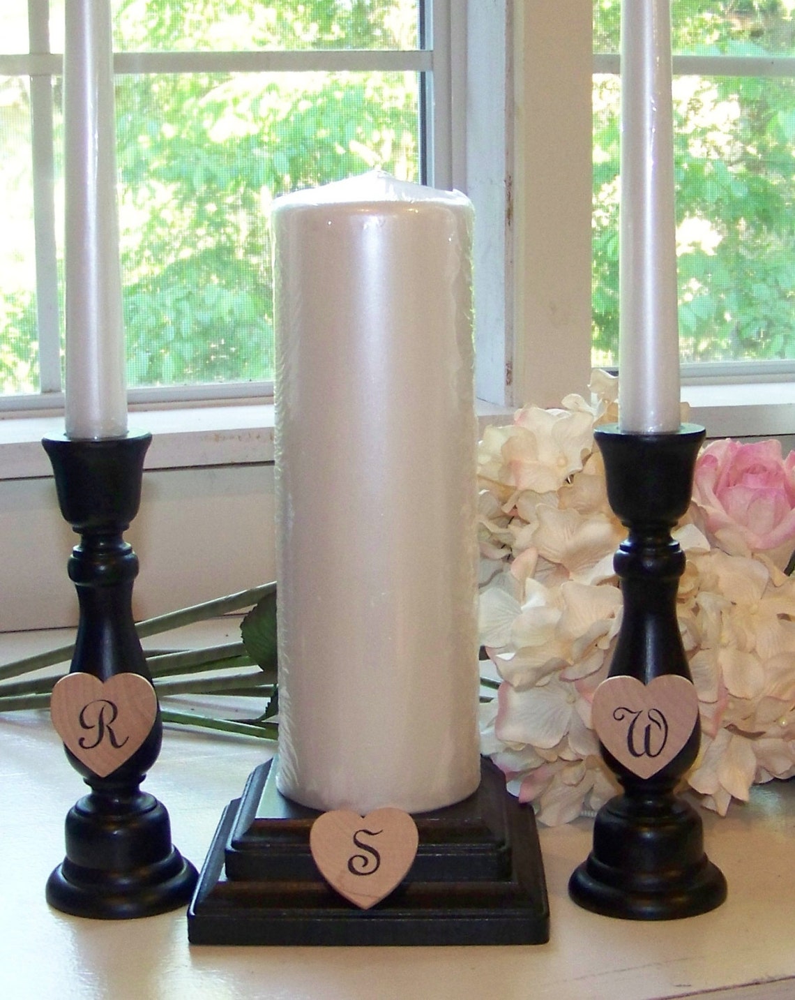Wedding Candle HoldersUnity Candles with InitialsRustic Etsy