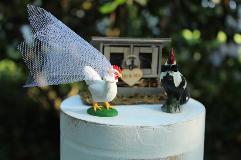 RoosterHenChickenWeddingCake Etsy