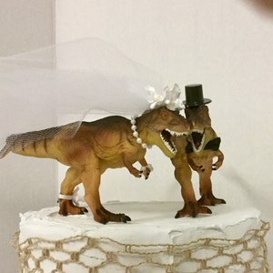 Dinosaur Cake Topper-Dino Wedding Cake Topper- NEW Animal Wedding Cake Topper-T-Rex Cake Topper-Prehistoric-Animal Cake TopperWedding Topper
