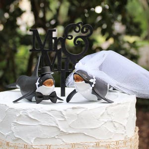 Whale Wedding Cake Topper, Great Killer Whale Cake Topper, Beach Wedding Cake Topper, Animal Cake Topper, Sea Life Bride and Groom,