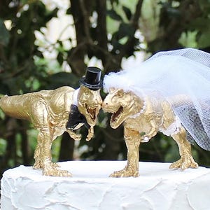 Dinosaur Cake Topper-Dino Wedding Cake Topper- NEW Animal Wedding Cake Topper-T-Rex Cake Topper-Prehistoric-Animal Cake TopperWedding Topper