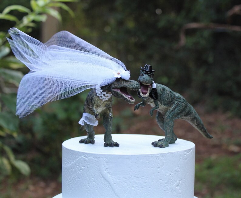 Dinosaur Wedding Cake Topper Trex Cake Topper Etsy