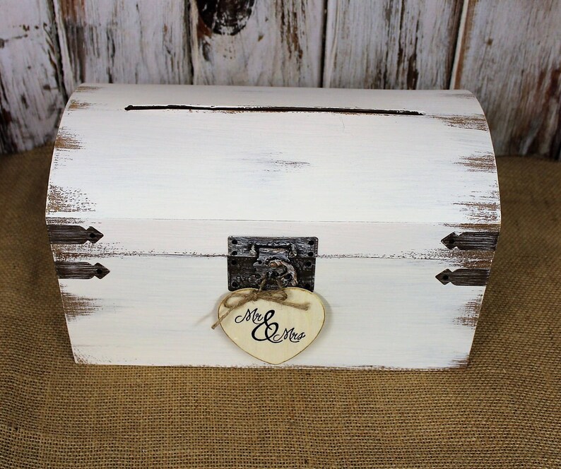 Card Box Wedding Card Box White Shabby Chic Card Box Etsy