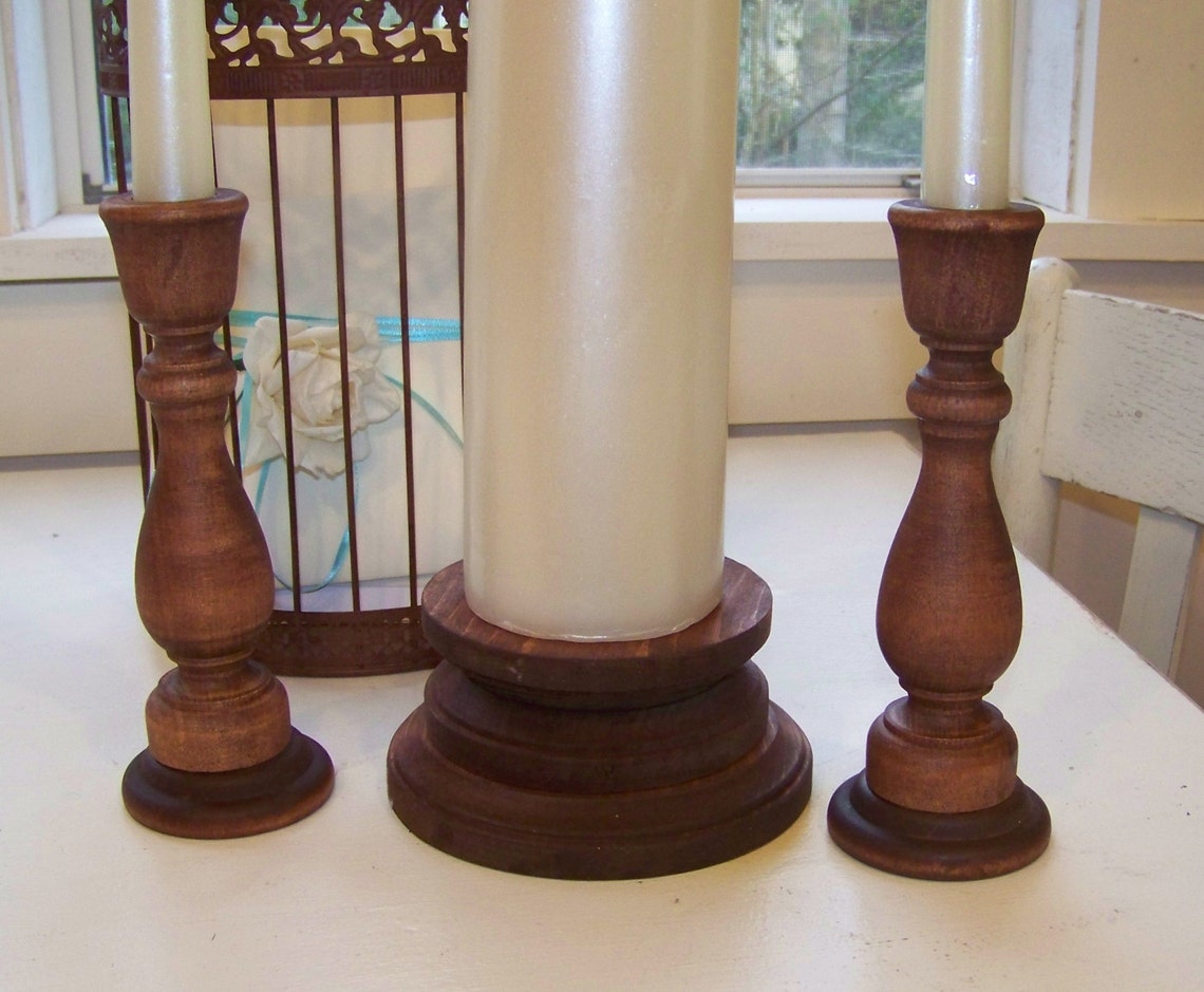 Wedding Candle Holdersunity Candlesset of 3 Etsy