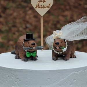 Beaver-Wedding-Bride-Groom-Unique-animal-Beaver dam-rustic-funny-unique