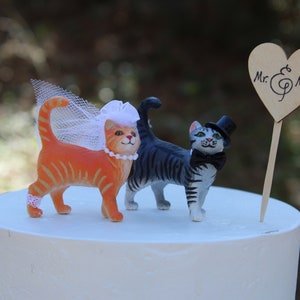 Cat-Wedding-Cake-funny-tabby cat-bride-groom