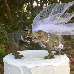 Dinosaur Wedding Cake Topper, New T-Rex Cake Topper, Prehistoric-Animal Cake TopperWedding Topper
