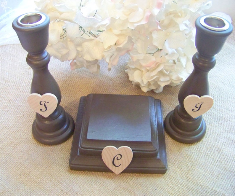 Wedding Candle HoldersUnity Candles with InitialsRustic Etsy
