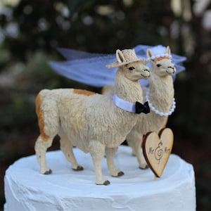 Llama Cake Topper, Animal-Farm-Funny-Wedding-Bride-Groom-Unique image 4