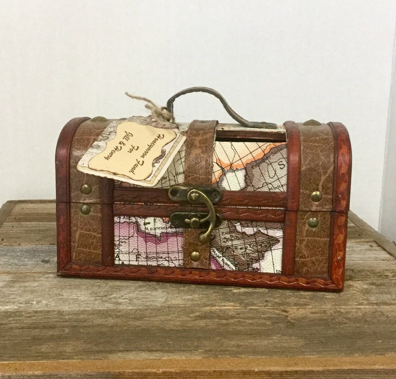 Wedding Honeymoon Box Money Box Travel Destination Wedding Shower Wedding Keepsake Momentum - 
