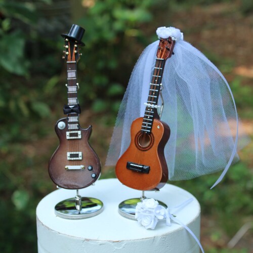 Guitar Wedding Cake Topperbridegroommusical Cake Etsy