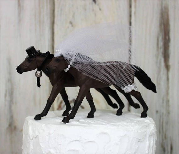 Cheval Wedding Cake Topper Ferme Rancher Grange Mariage Animal Etsy