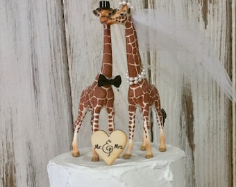 Giraffe Cake Topper, Giraffe Wedding Cake Topper, Animal Cake Topper, Animal Lover Cake Topper