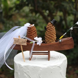 M Et Mme Pinecones Toppers Gateau De Mariage Dhiver Etsy