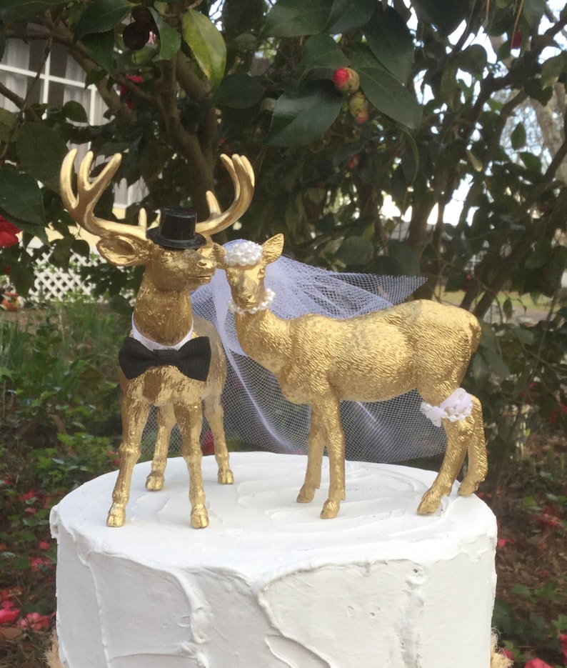 deer wedding cake topper