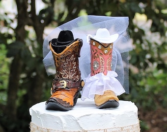 Boot Cake Topper Wedding Cake Topper-Rustic Cake Topper | Etsy México