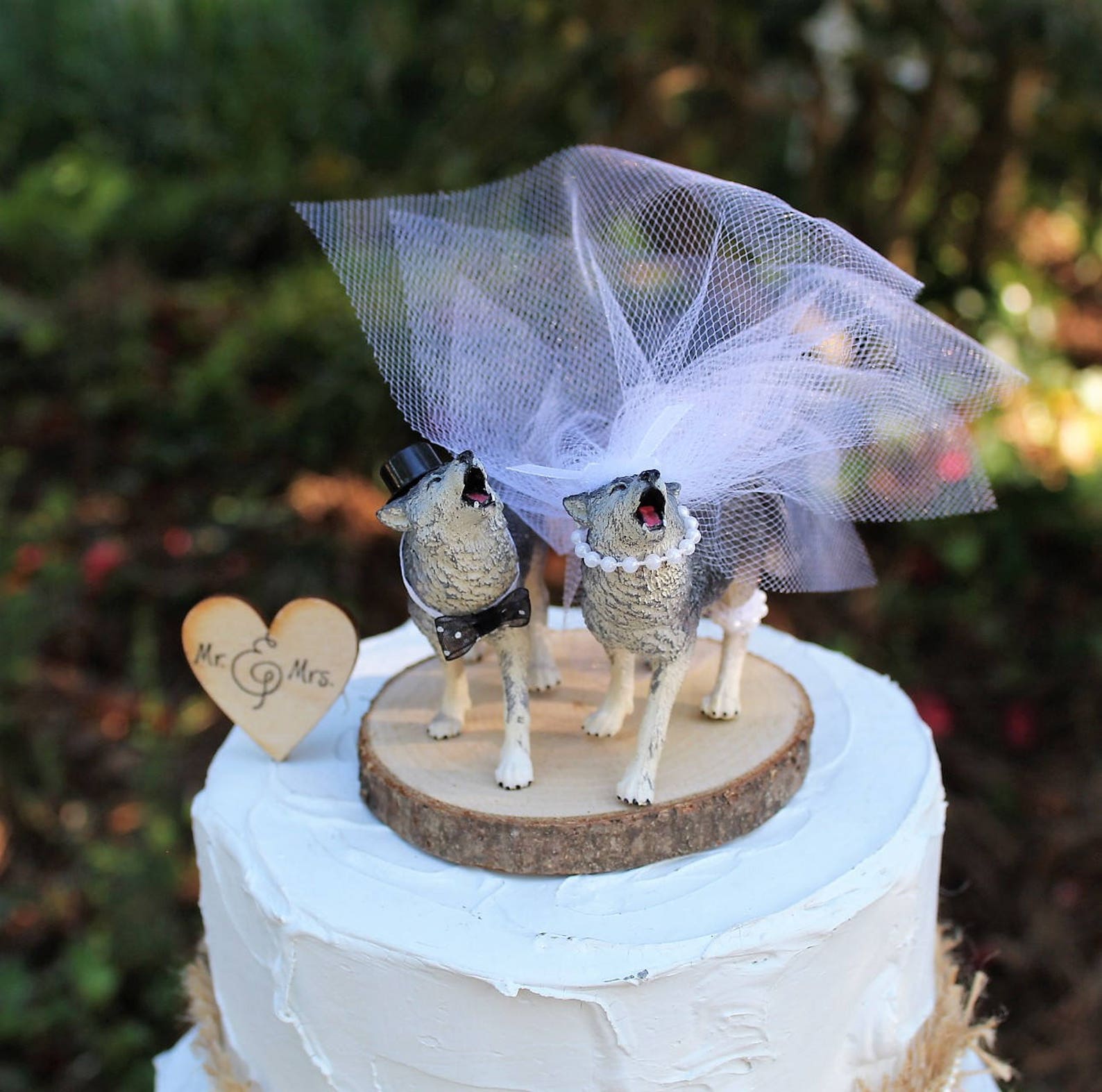 Wolf Wedding Cake Topper Animal Cake Topper Timberwolf Cake Etsy