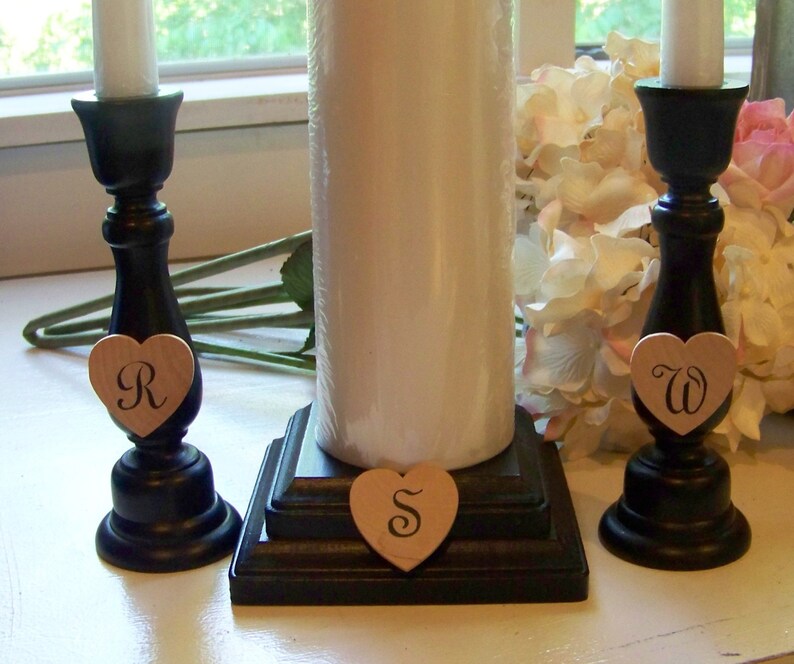 Wedding Candle HoldersUnity Candles with InitialsRustic Etsy