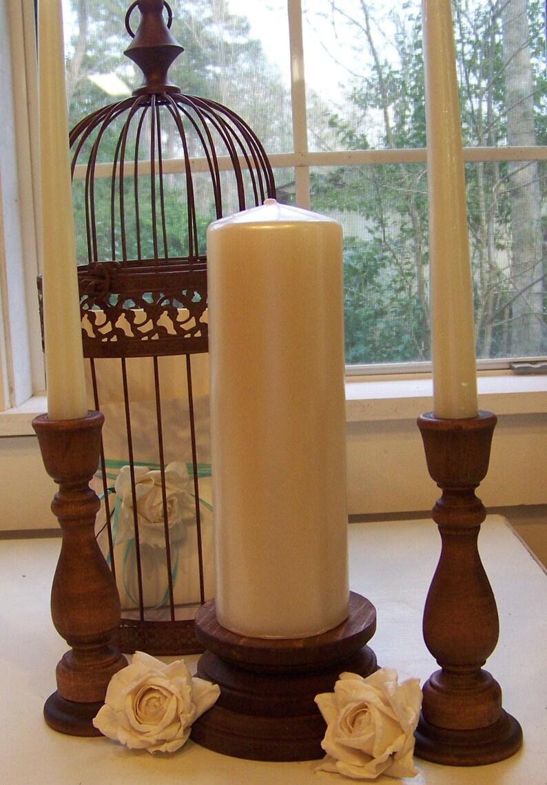 Wedding Candle Holdersunity Candlesset of 3 Etsy