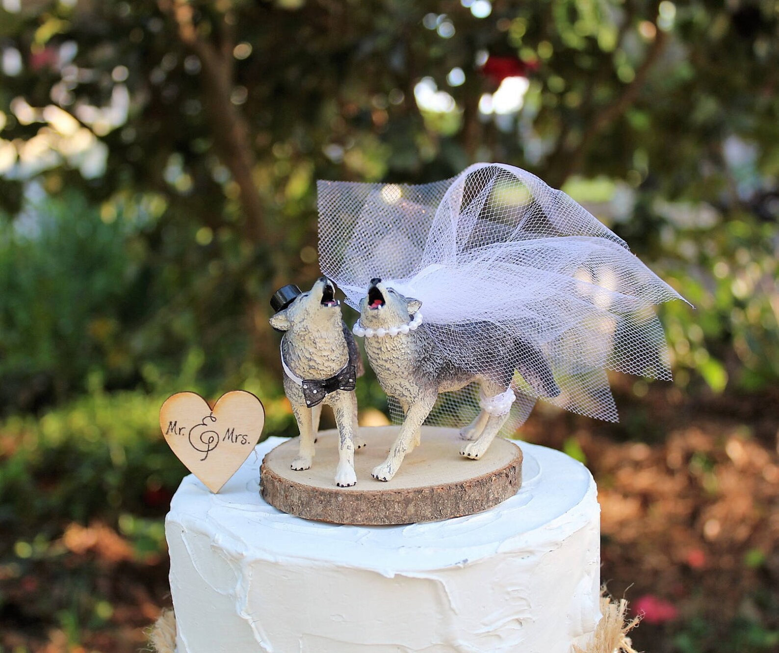 Wolf Wedding Cake Topper Animal Cake Topper Timberwolf Cake Etsy