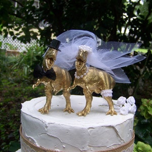 Dinosaur Cake Topper-Animal Wedding Cake Topper-T-Rex Cake Topper-Prehistoric-Animal Cake TopperWedding Topper