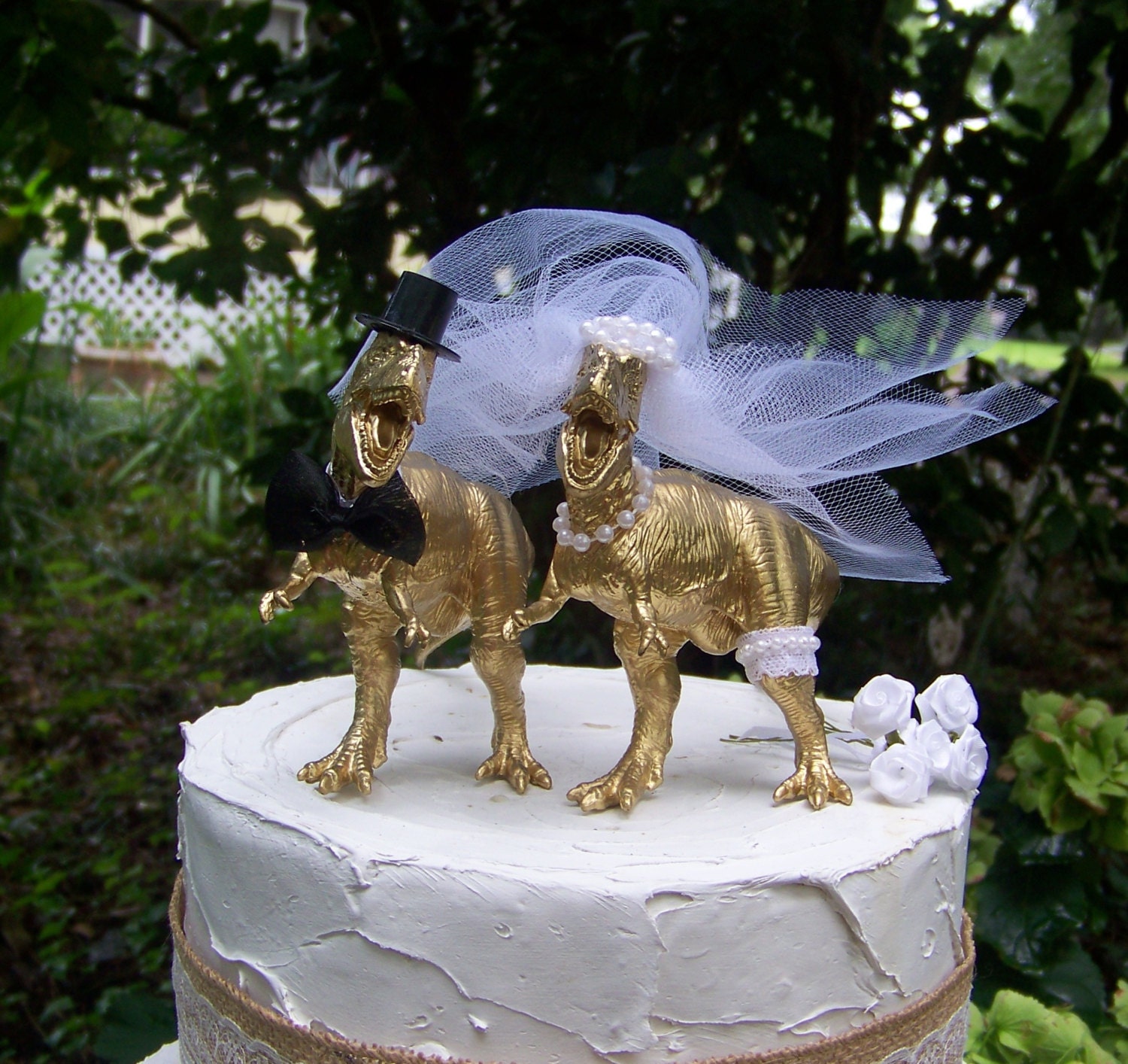 Dinosaur Cake Topper-Animal Wedding Cake Topper-T-Rex Cake Topper-Prehistoric-Animal Cake TopperWedding Topper