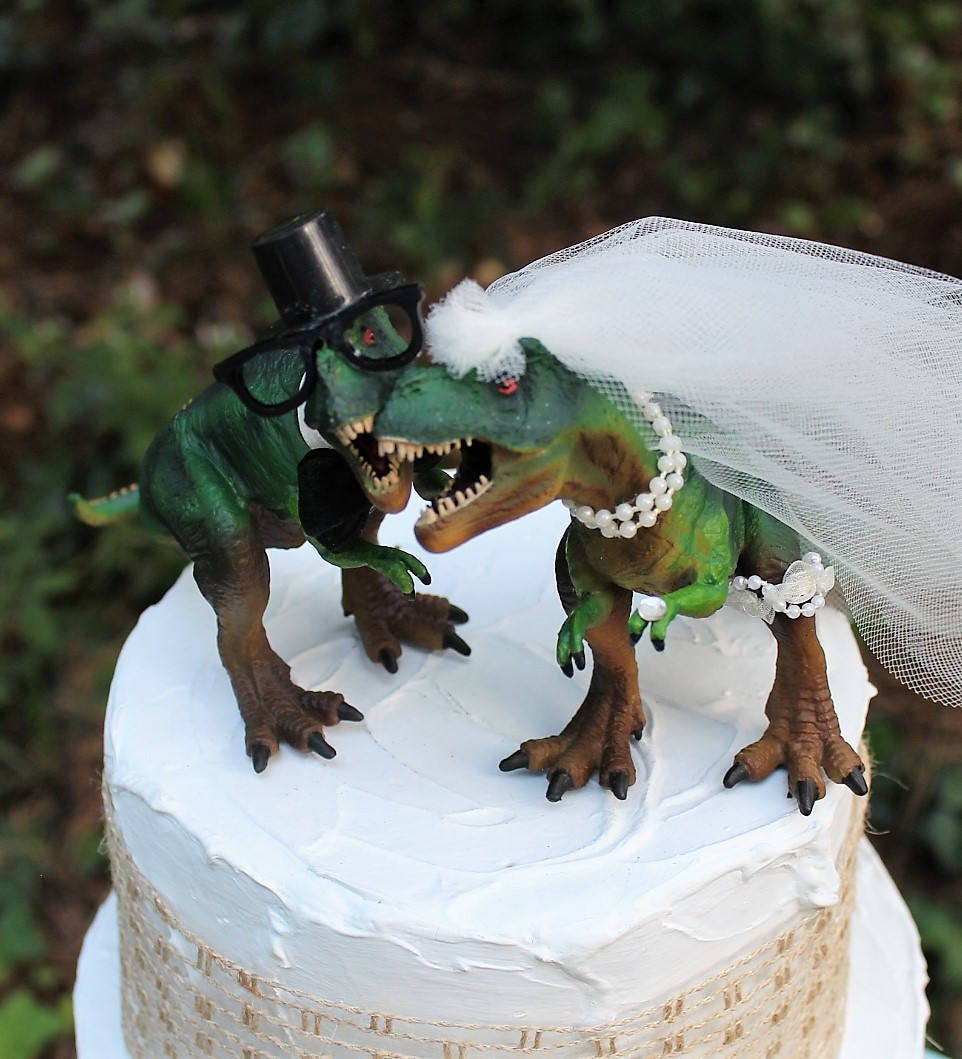 Dinosaur Cake TopperAnimal Wedding Cake TopperTRex Cake Topper
