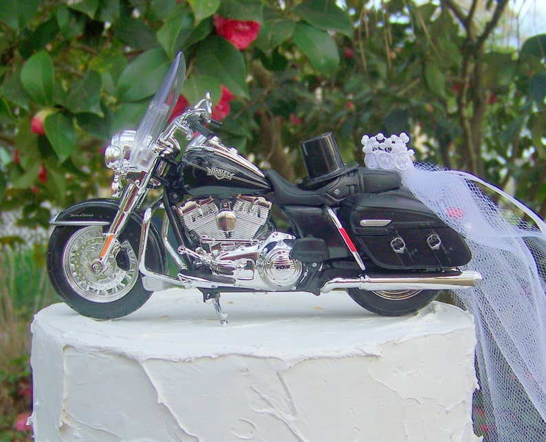 Motorcycle Cake Topper Wedding Cake Topper Harley Davidson | Etsy