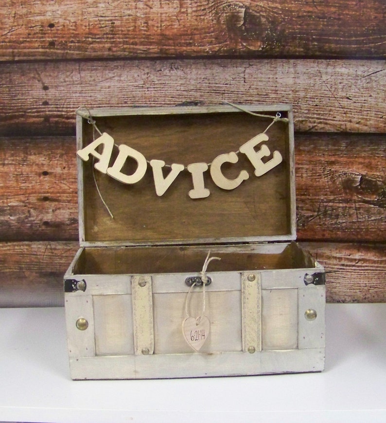 Wedding Card Box / Advice Box Wooden Set of 2 Shabby Chic Etsy